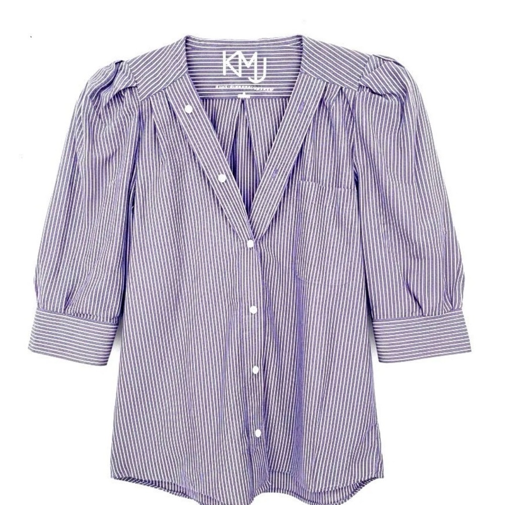 KMJ Women's Striped Purple Blouse Olivia like new Small